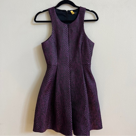 TIBI Snakeskin Print Jacquard Fit n Flare Dress - Picture 3 of 5